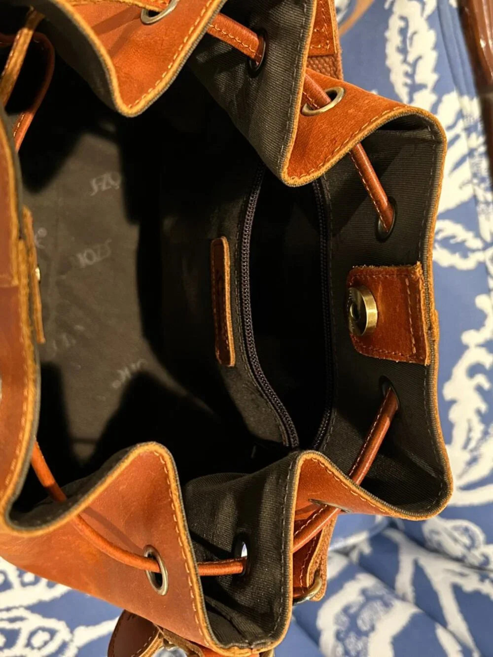 S-Zone Leather Bucket Bag, Excellent Condition